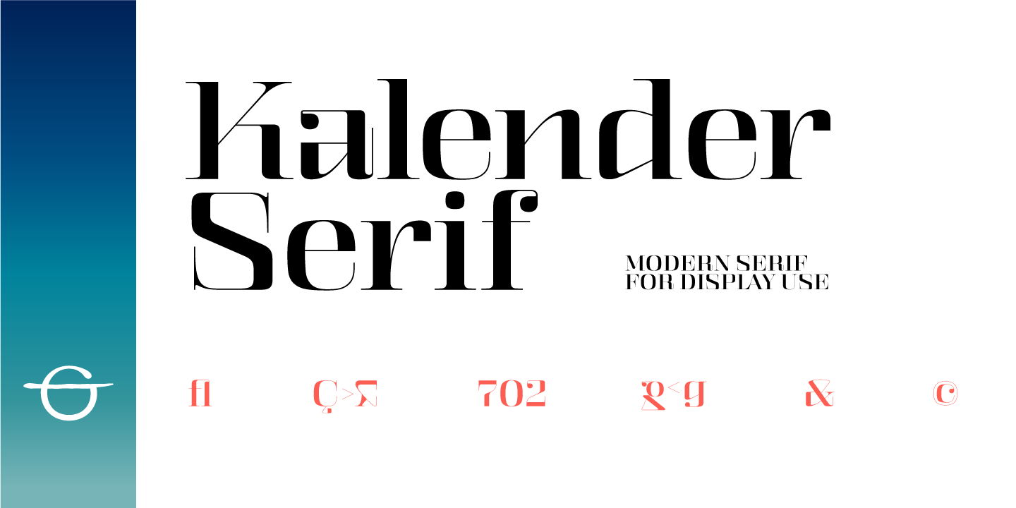 Ejemplo de fuente Kalender Serif